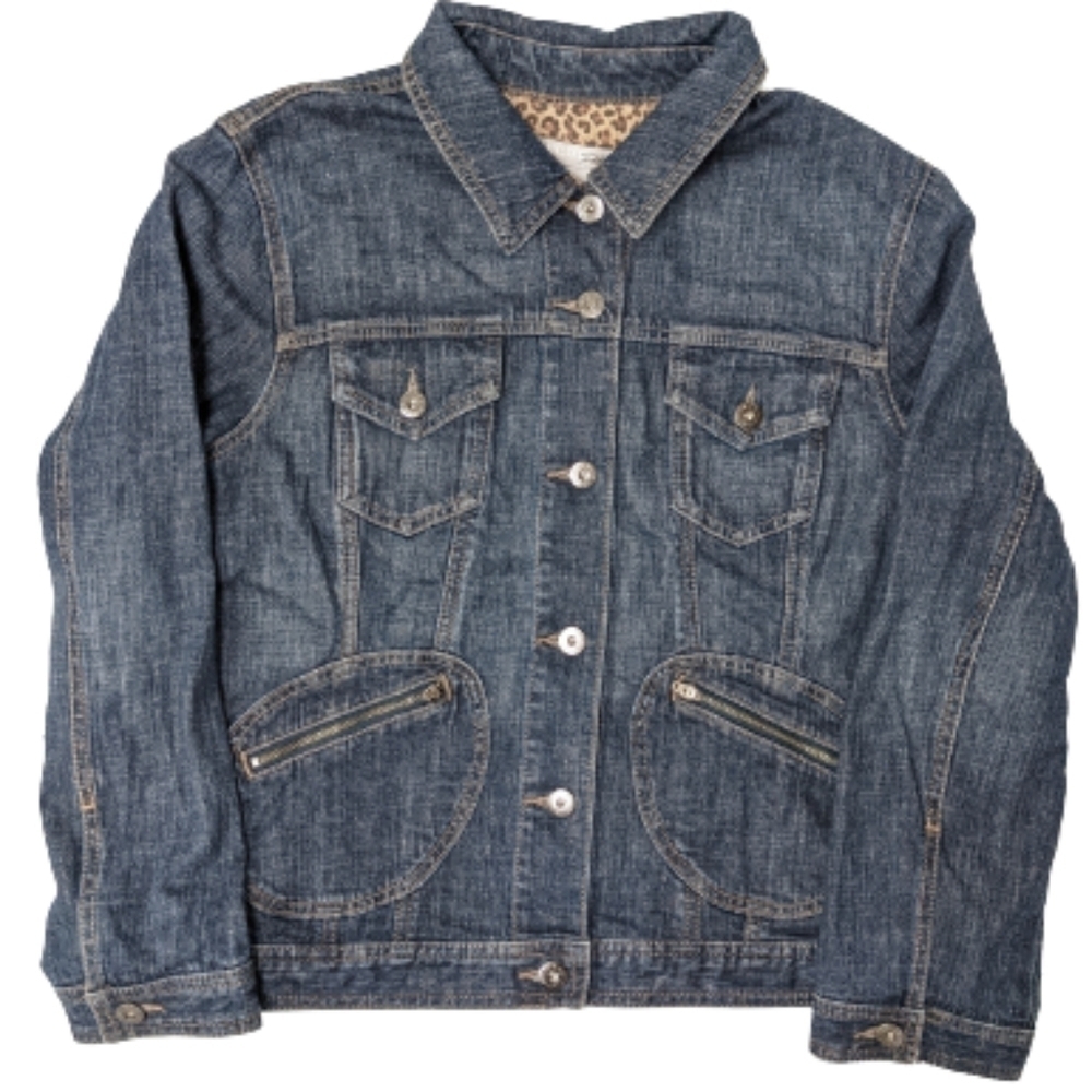 Chico's Platinum denim jacket